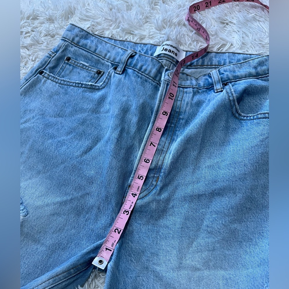 Reformation Distressed Jeans Shorts - Size 30 US 10- Tahoe destroyed wash - Picture 9 of 10